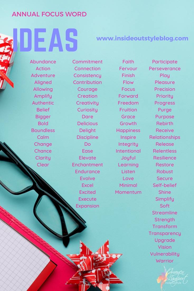 New Year focus word of the year ideas