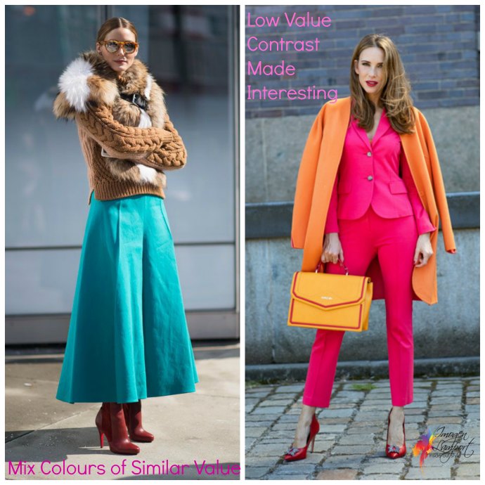 6 Ways to Make Low Value Contrast Outfits More Interesting - similar value colours