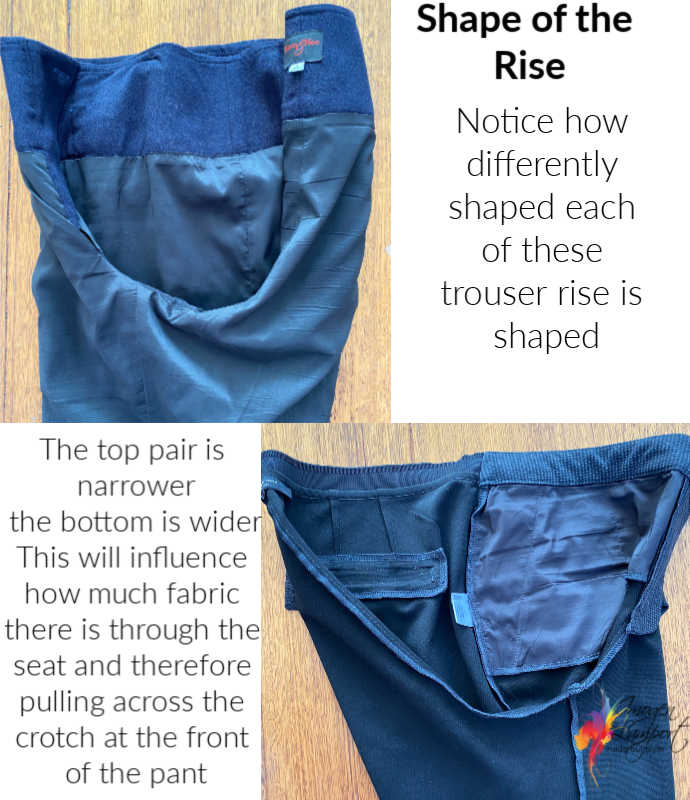 Clarifications about rise and natural waist in relation to pant/trouser  fit