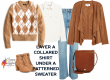 How to Layer - layer a collared shirt under a crew neck patterned sweater