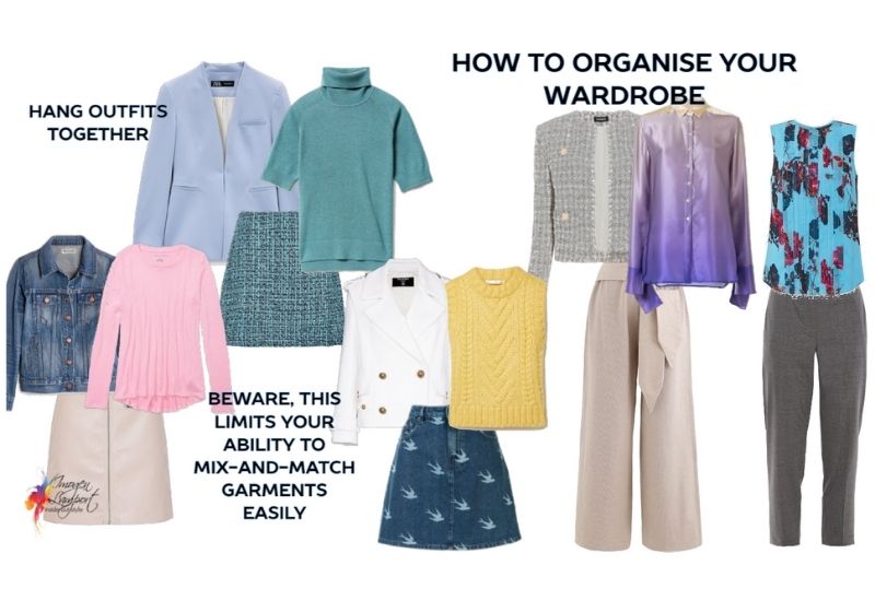 how to organise your wardrobe by outfit