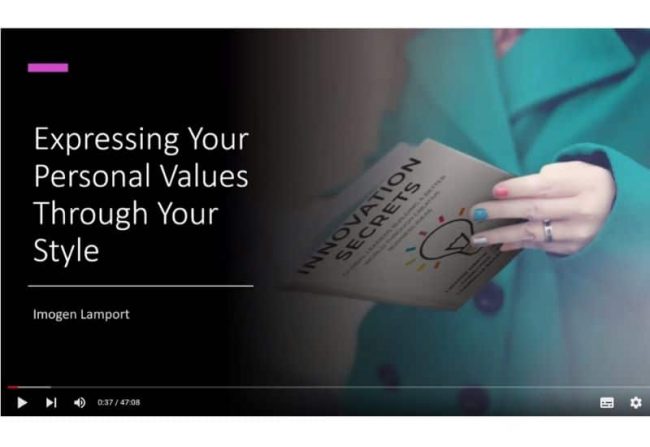 Inside Out Style Innovations Secrets Masterclass Expressing Your Personal Values Through Your Style - Inside Out Style - Imogen Lamport Innovations Secrets Masterclass