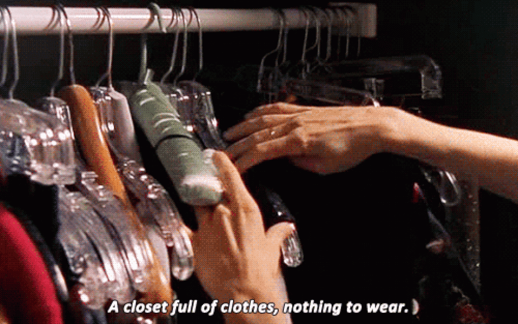 Wardrobe full of clothes and nothing to wear