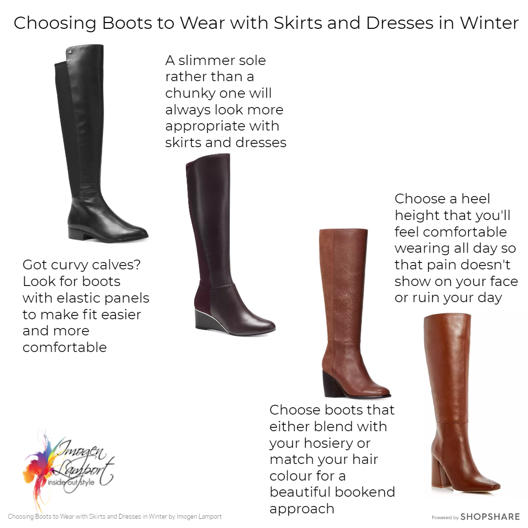Choosing Boots to Wear with Skirts and Dresses in Winter