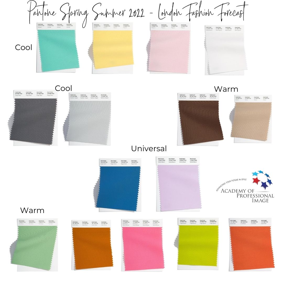  Pantone Spring Summer 2022 - London Fashion Forecast colours