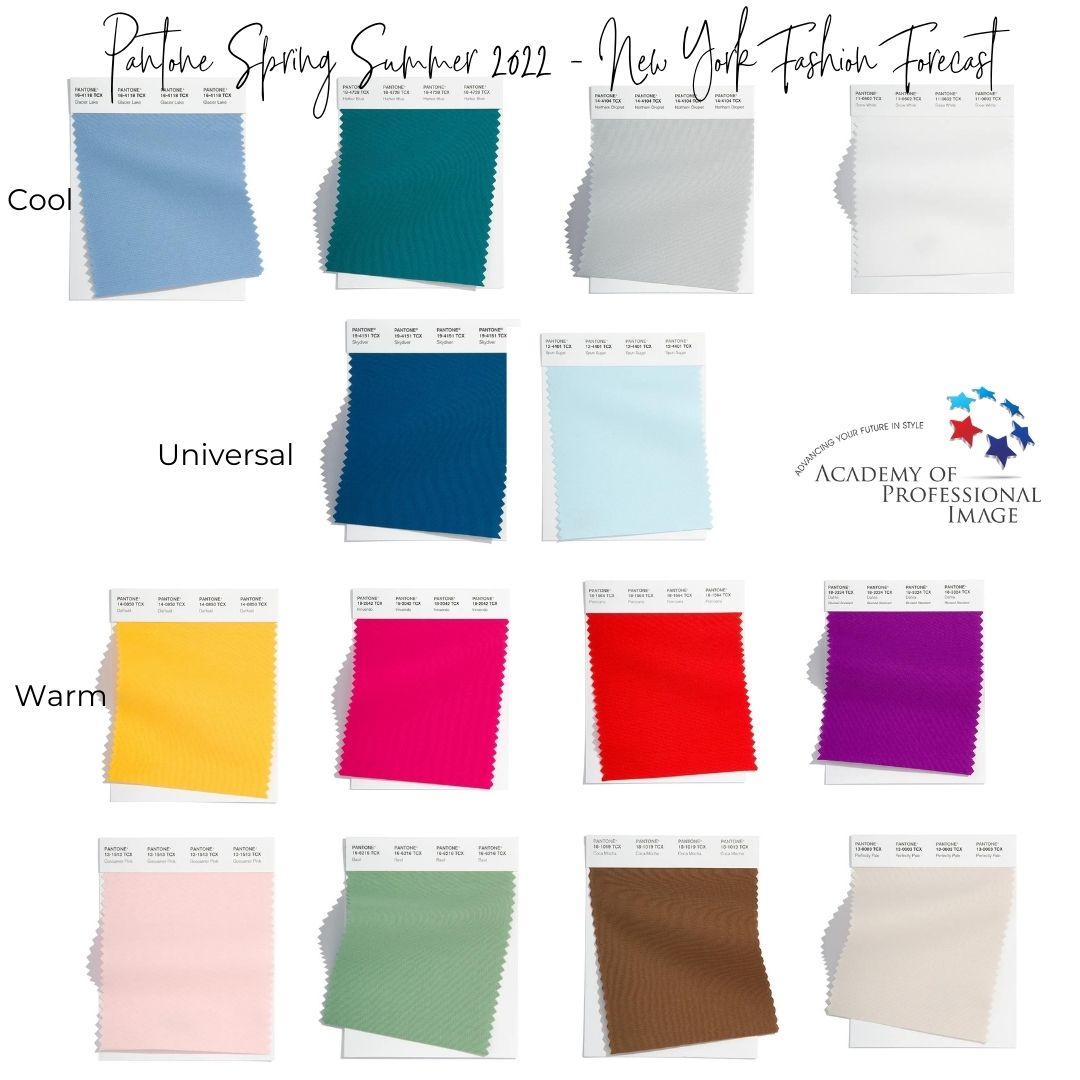 Pantone Spring Summer 2022 - New York Fashion Forecast colours