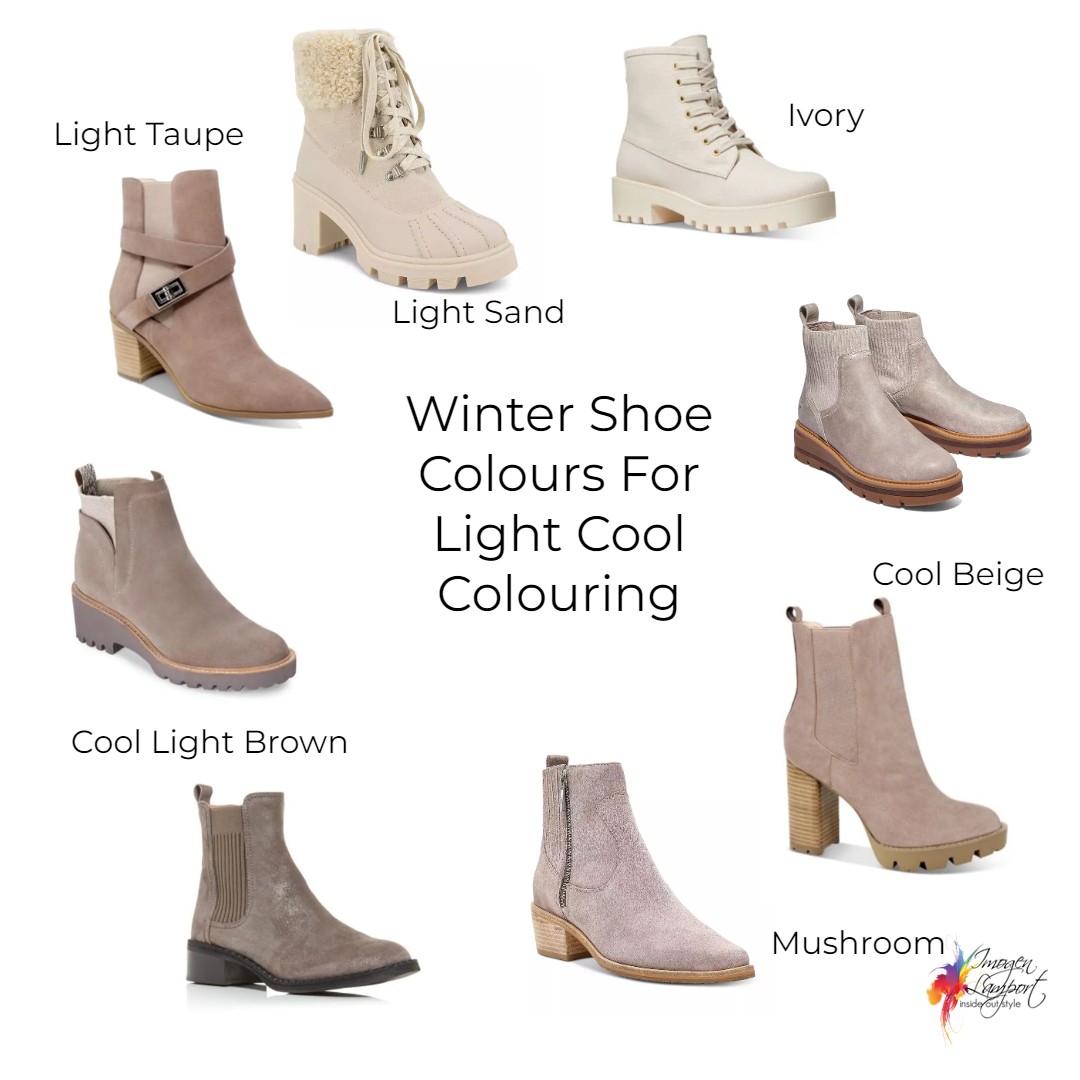 Winter Shoe Colours for Light Cool Colouring
