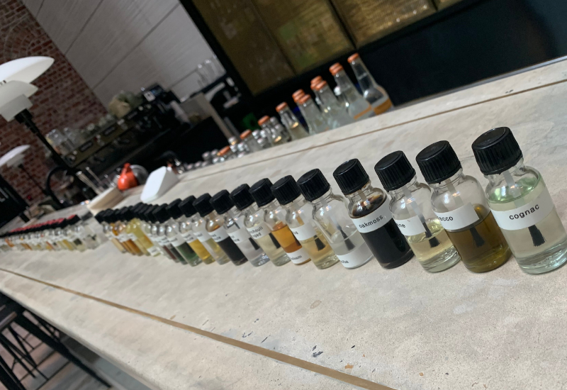 scent as an element of signature style Selecting from 100 base, middle and top notes to make your own signature scent