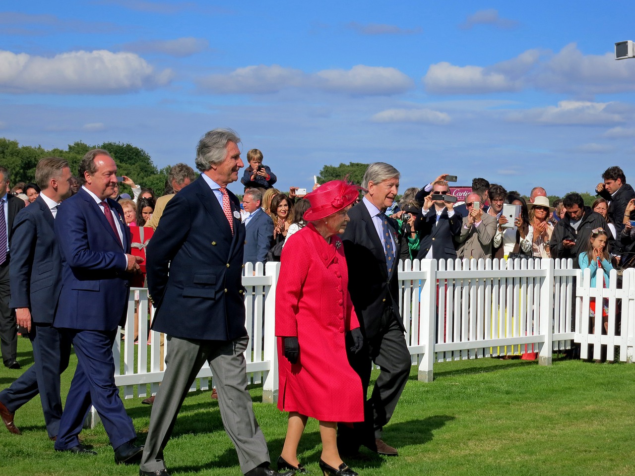 Queen Elizabeth II in red