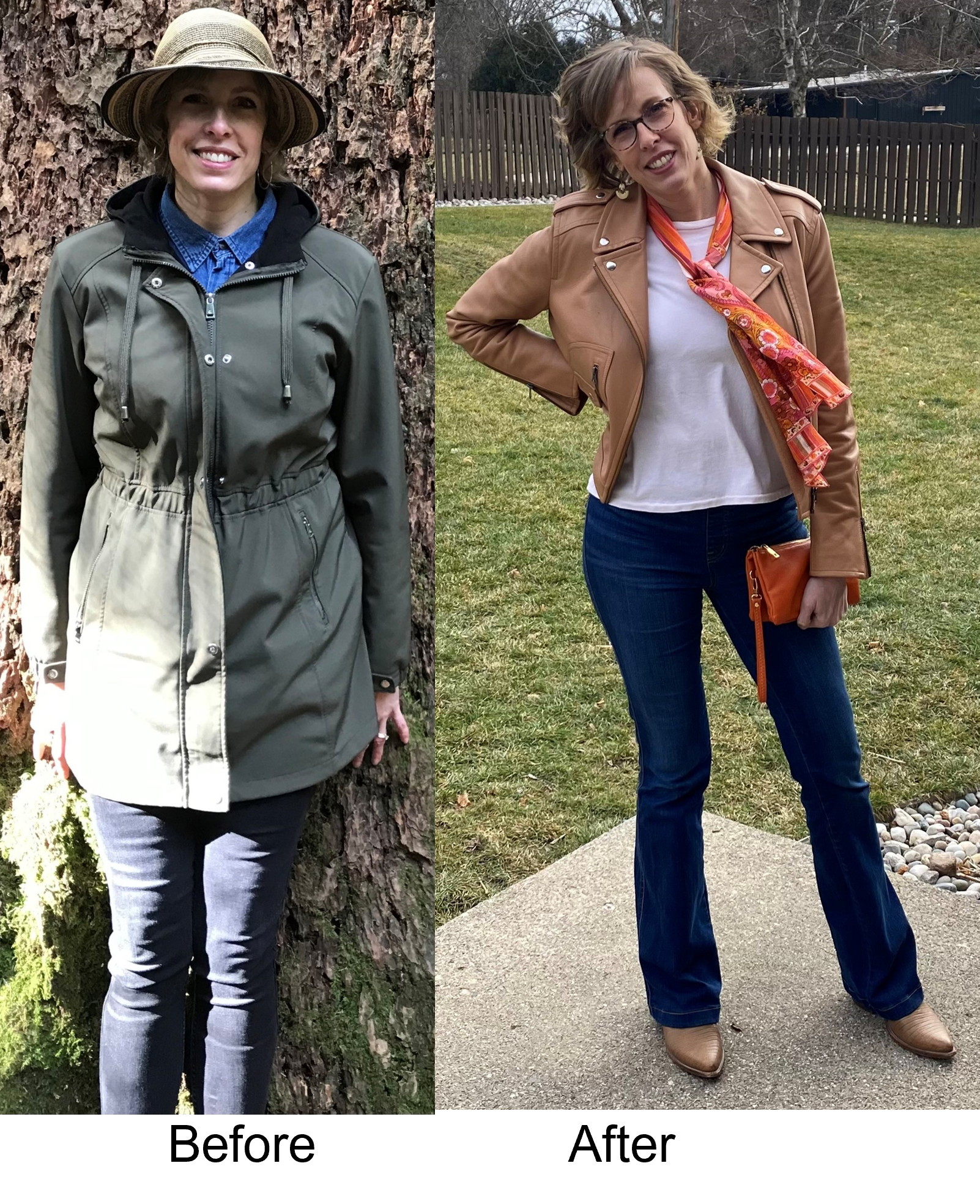 Heather before and after 7 steps to style - online style program