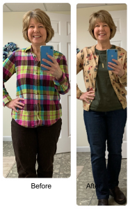 Karen 7 Steps to Style before and after