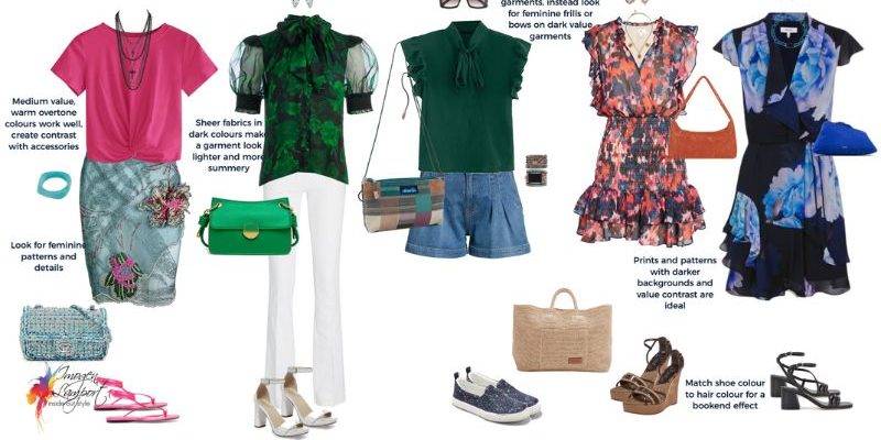 Summer dark value high contrast outfit ideas for feminine and approachable look