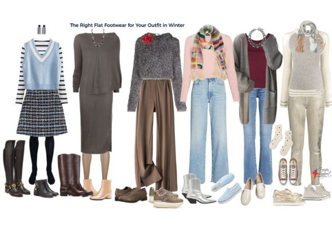 Choosing the right flat footwear for your winter outfits