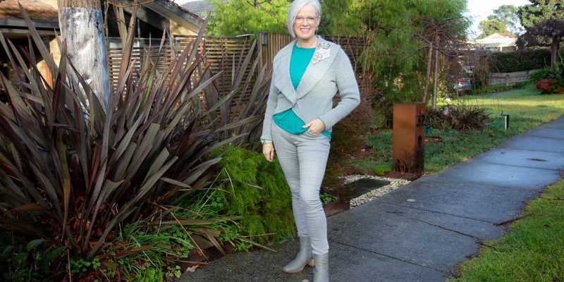 Finding the clothes that work for you that are age appropriate in a way that is congruent with who you are without resorting to black