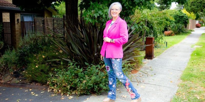 How to Look Stylish Yet Be Comfortable, Practical, Attractive and Interesting How to Look Stylish Yet Be Comfortable, Practical, Attractive and Interesting - defining your style - pink jacket with embellished jeans