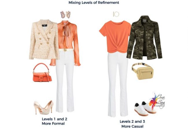 mixing levels of refinement Mixing levels of refinement to create a smart casual outfit
