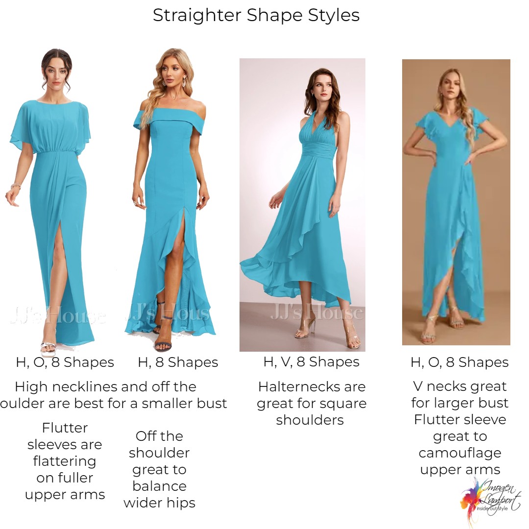Bridesmaid Dresses to Flatter Each Figure straighter shapes