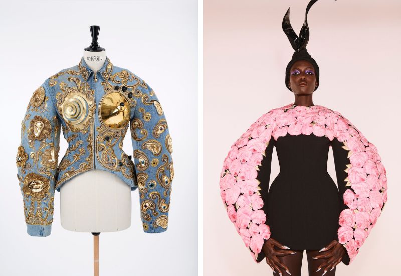 Image credit: Installation view of designs by Maison Schiaparelli on display in NGV Triennial from 3 December 2023 to 7 April 2024 at NGV International, Melbourne. Photo: Sean Fennessy 