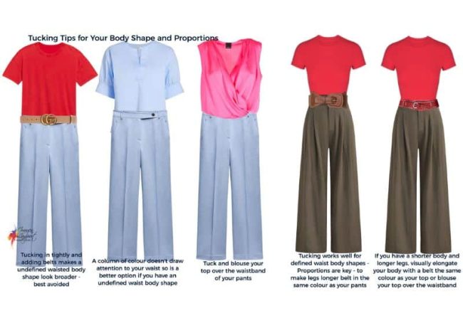 Tucking tips for your body shape and proportions Tucking tips for your body shape and proportions