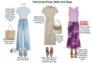 How to choose the colour of your shoes, bags and belts - what should they match in your outfits?