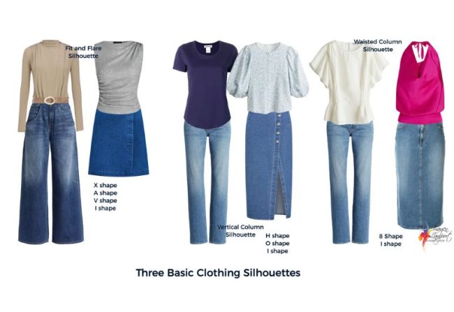 three basic clothing silhouettes three basic clothing silhouettes - choose the one that flatters your figure then use it to create outfits each day
