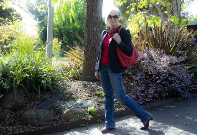 Pair your classic navy pinstripe jacket with jeans and a statement necklace Pair your classic navy pinstripe jacket with jeans and a statement necklace