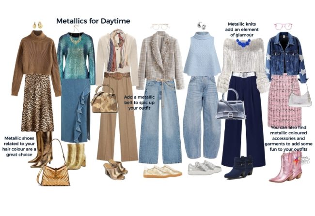 metallics for daytime metallics for daytime casual outfits