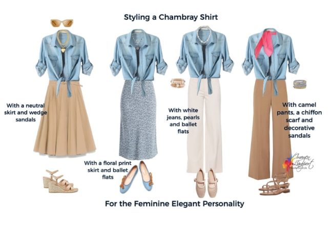 Styling a chambray shirt How to Style a Chambray Shirt so it's elegant and feminine