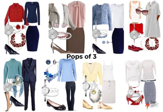 Pops of 3 The easy way to add colour to your outfits - in Pops of 3