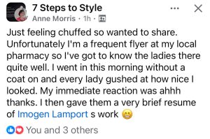 Testimonial on power of IMogen Lamport's persaonl style courses and programs