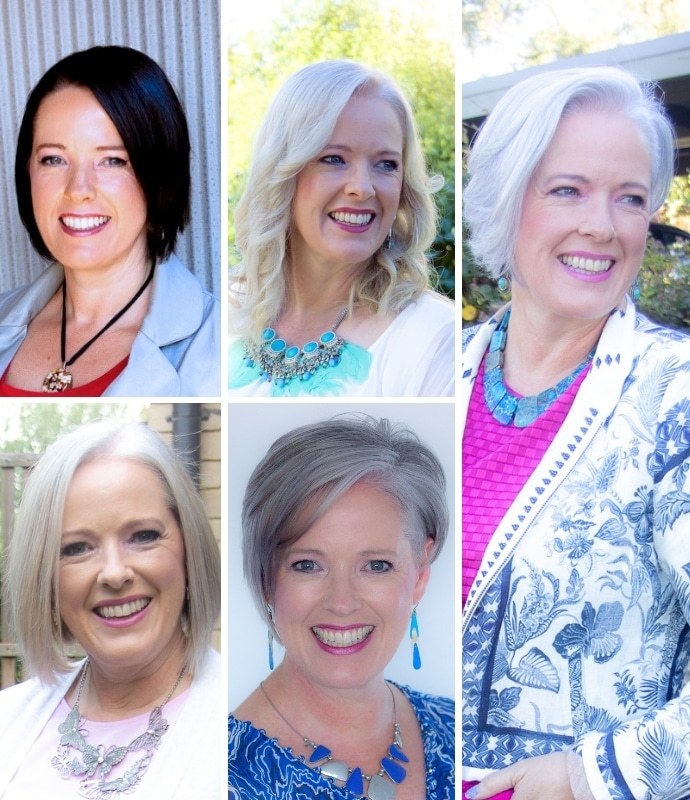 Going grey - Imogen Lamport from 2010 to 20205