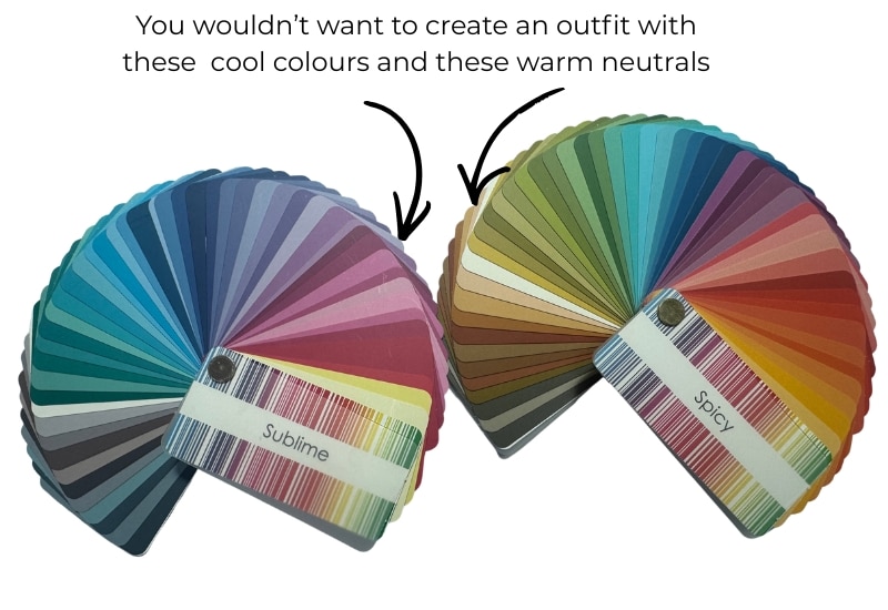 Warm neutrals don't look good with cool colours