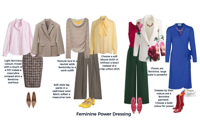 feminine power dressing