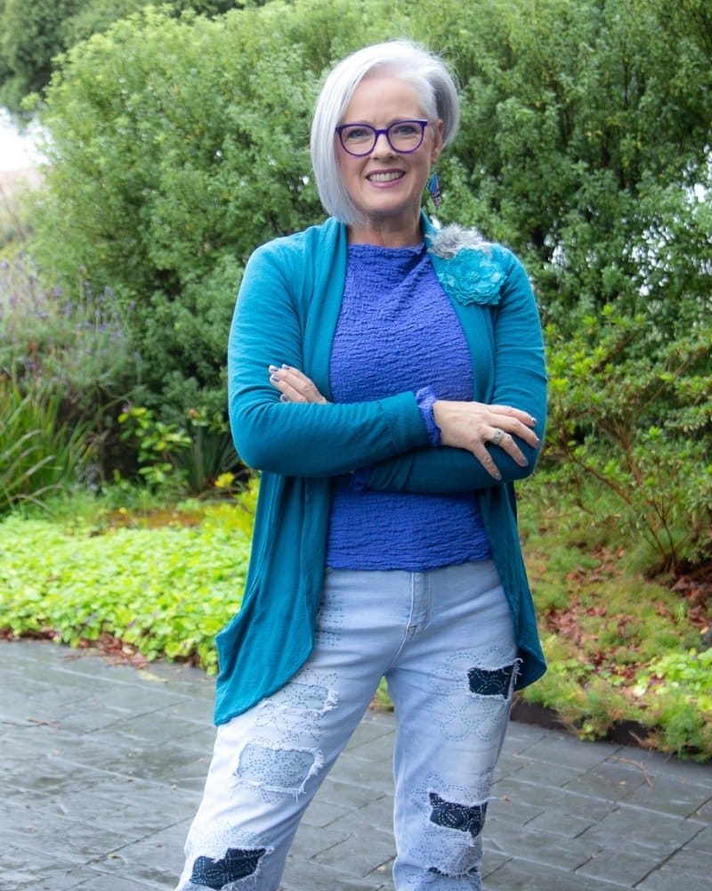 mixing textures and colours along with fun statement brooches