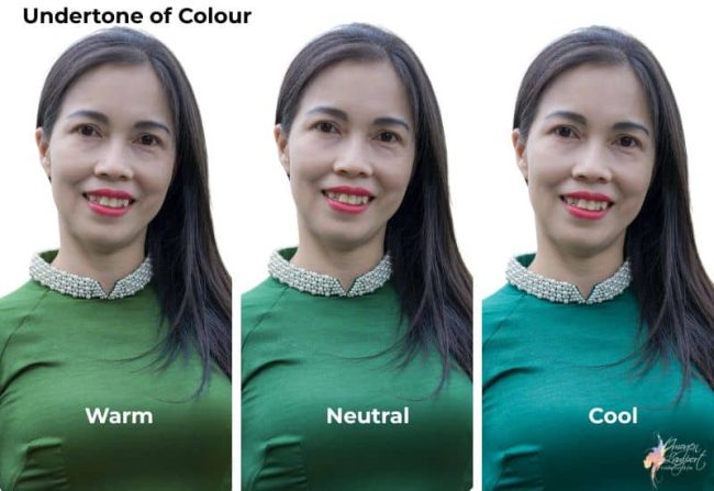 Properties of colour - undertone of colour - warm and cool