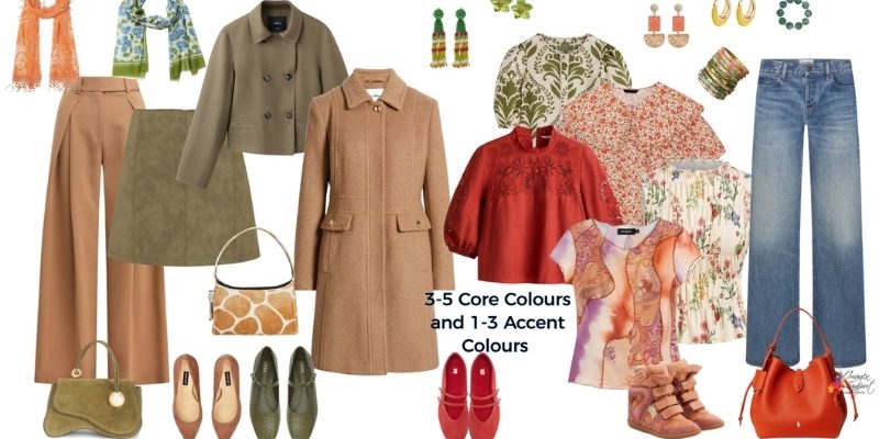 building a cohesive wardrobe around your colour palette - there are an easy 48 outfits in this selection of 10 garments, without changing up the accessories