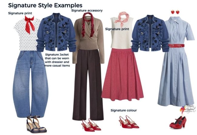signature style examples in a capsule